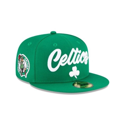 Green Boston Celtics Hat - New Era NBA NBA Draft Alternate 59FIFTY Fitted Caps USA2507936